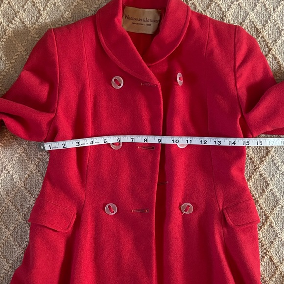 Vintage Red Double-breasted Swing Coat - Picture 9 of 10